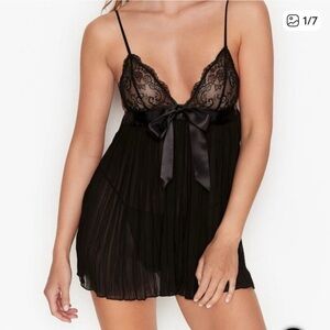 Victoria’s secret black lace teddy lingerie SZ S